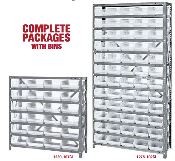 Clear-View Shelf Bin Units