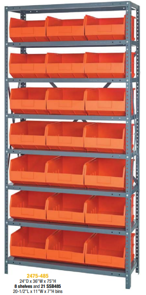 Stackable Shelf Bin Steel Shelving System