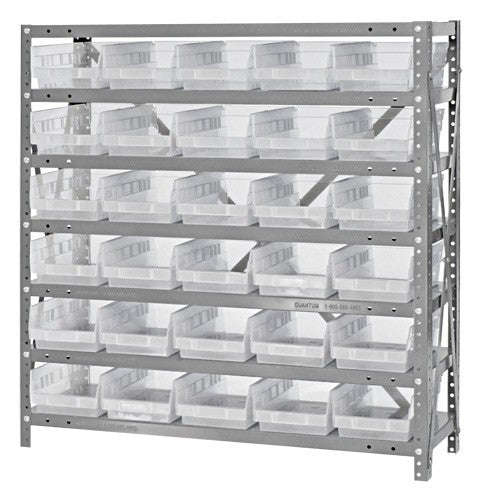 Clear-View Shelf Bin Unit 1239-102CL