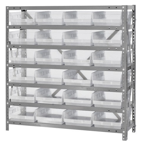 Steel Shelf Bin Unit 1239-107