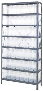 Clear View Store-Max 8" Shelf Bin Steel 1875-SB803CL