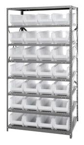 24"D x 36"W x 75"H 8 SHELF UNIT 2475-950CL CLEAR-VIEW HULK 24" COMPLETE STEEL PACKAGE