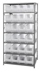 24"D x 36"W x 75"H 7 SHELF UNIT 2475-951CL CLEAR-VIEW HULK 24" COMPLETE STEEL PACKAGE