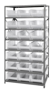 24"D x 36"W x 75"H 8 SHELF UNIT 2475-952CL CLEAR-VIEW HULK 24" COMPLETE STEEL PACKAGE