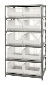 24"D x 36"W x 75"H 6 SHELF UNIT 2475-954CL CLEAR-VIEW HULK 24" COMPLETE STEEL PACKAGE