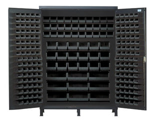 60"W x 24"D x 84"H QSC-60  All-Welded Flush Door Bin Cabinet