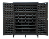 60"W x 24"D x 84"H QSC-60  All-Welded Flush Door Bin Cabinet