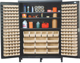 60"W x 24"D x 84"H QSC-60S  All-Welded Flush Door Bin Cabinet