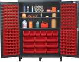 60"W x 24"D x 84"H QSC-60S  All-Welded Flush Door Bin Cabinet