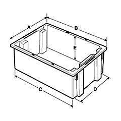 Clear-View Stack & Nest Totes snt185cl 18