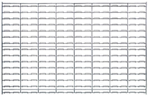 Chrome Wire Louvered Panel WLP-3048C - 48" X 30"