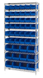 14"W x 36"L x 74"H, 10 Shelf Unit