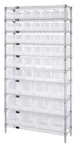 14"W x 36"L x 74"H, 10 Shelf Unit