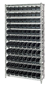 Economy 4" Shelf Bin Wire Shelving Systems  WR12-103