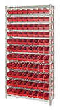 Economy 4" Shelf Bin Wire Shelving Systems  WR12-103