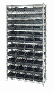 Economy 4" Shelf Bin Wire Shelving Systems  WR12-114