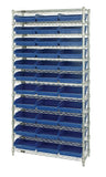 Economy 4" Shelf Bin Wire Shelving Systems  WR12-110