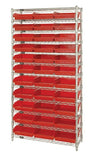 Economy 4" Shelf Bin Wire Shelving Systems  WR12-110