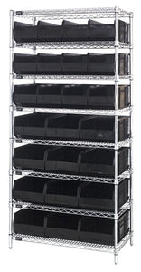 Stackable Shelf Bin Wire Shelving Packages WR8-483485
